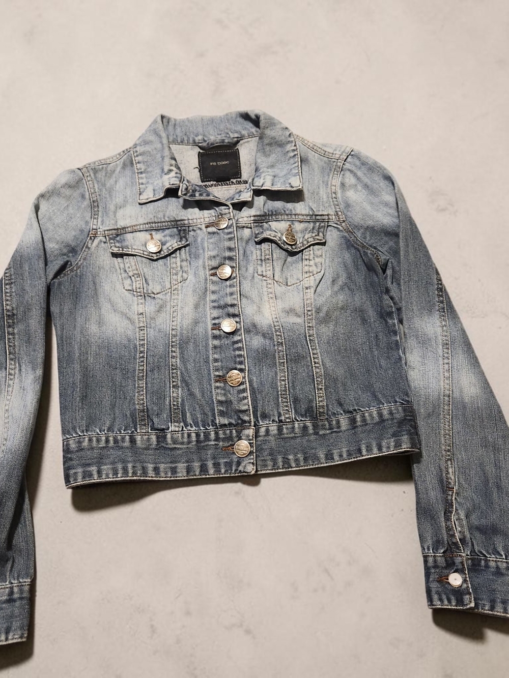 Cropped Light Blue Denim Jacket - Women's Jean Jacket